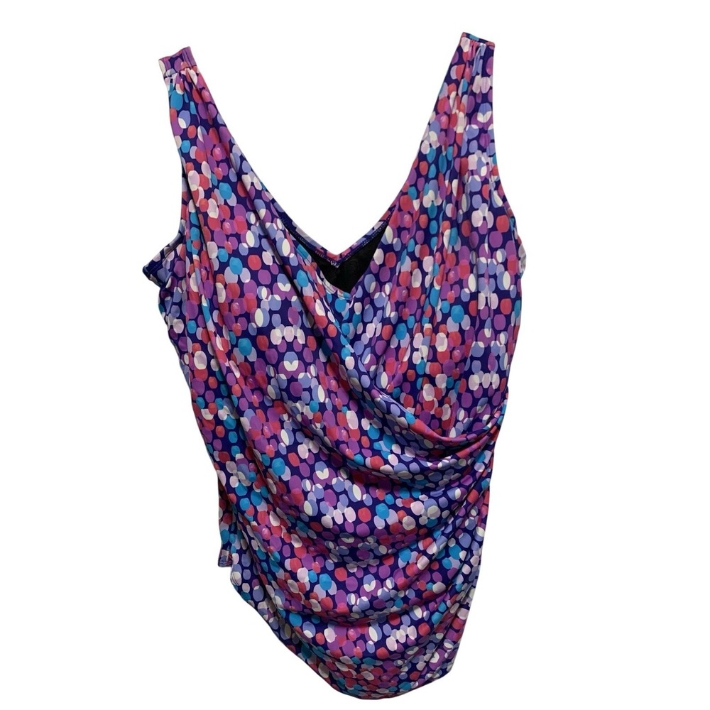 Swimsuits‎ for All Women's One Piece Swimsuit Size 22 Multicolor Padded Cups